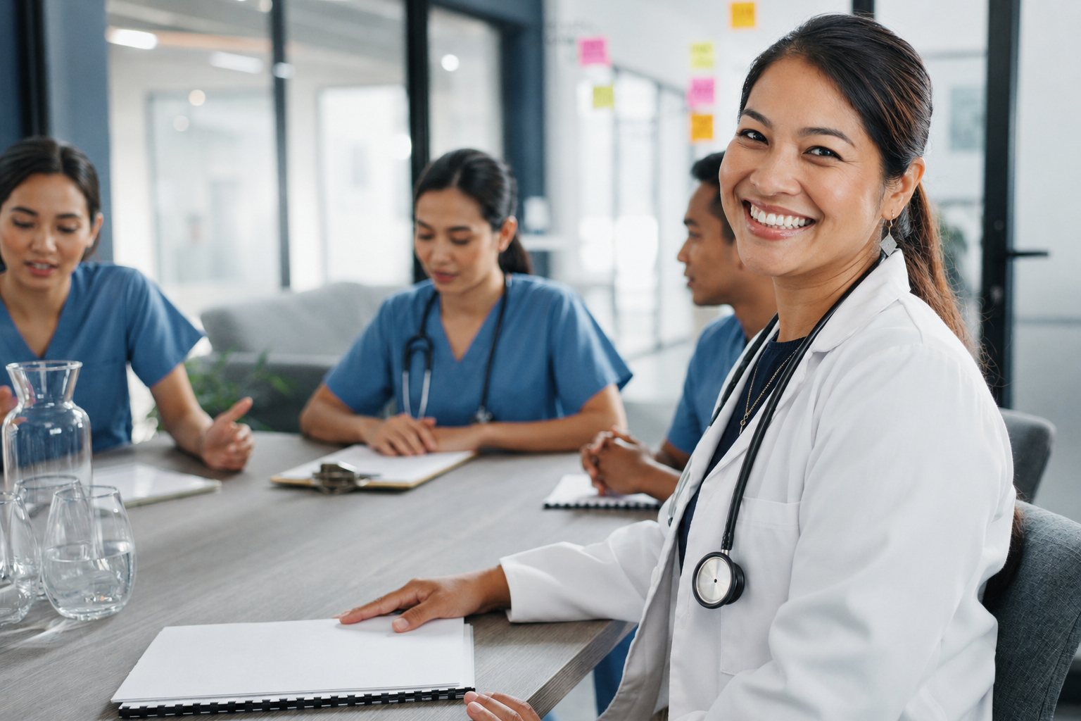 Healthcare professional reviewing provider credentialing documents